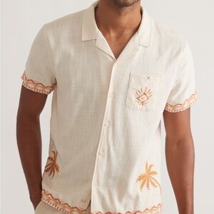 Marine Layer Stretch Selvege Embroidered Resort Shirt